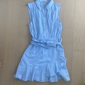 Express ruffle belted dress